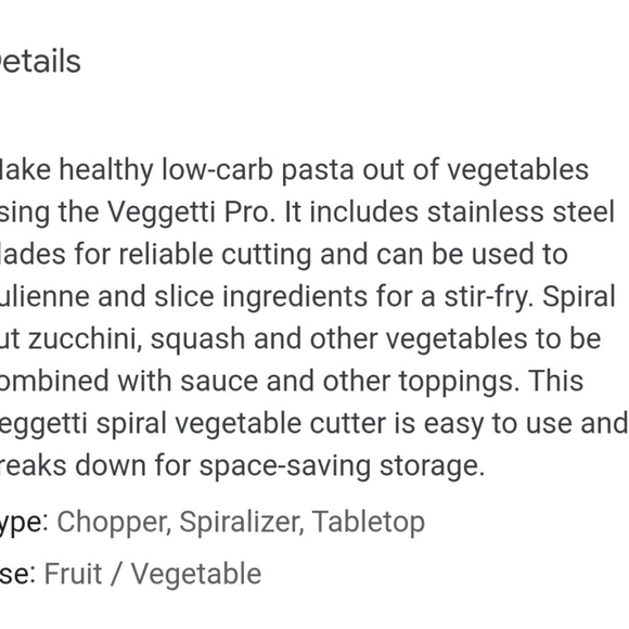 Veggetti Pro As Seen on Tv spiral slicer cutter - Picture 11 of 14